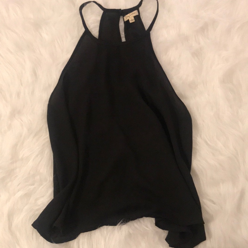 Black keyhole back tank